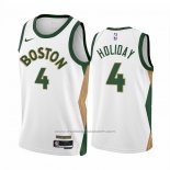 Maillot Boston Celtics Jrue Holiday #4 Ville 2023-24 Blanc