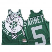 Maillot Boston Celtics Kevin Garnett #5 Mitchell & Ness Big Face Vert