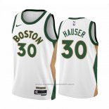 Maillot Boston Celtics Sam Hauser #30 Ville 2023-24 Blanc