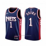 Maillot Brooklyn Nets Bruce Brown #1 Ville 2021-22 Bleu