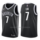 Maillot Brooklyn Nets Jeremy Lin #7 Icon 2017-18 Noir