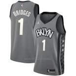 Maillot Brooklyn Nets Mikal Bridges #1 Statement Gris