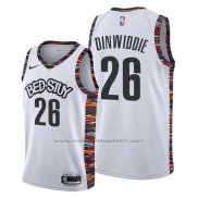 Maillot Brooklyn Nets Spencer Dinwiddie #26 Ville Edition Blanc