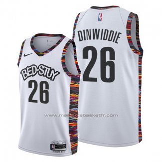 Maillot Brooklyn Nets Spencer Dinwiddie #26 Ville Edition Blanc