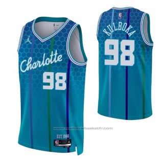 Maillot Charlotte Hornets Arnoldas Kulboka #98 Ville 2021-22 Bleu