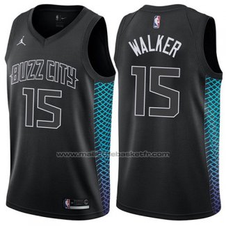 Maillot Charlotte Hornets Kemba Walker #15 Ville 2018 Noir