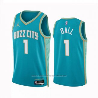 Maillot Charlotte Hornets LaMelo Ball #1 Ville 2023-24 Vert