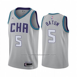 Maillot Charlotte Hornets Nicolas Batum #5 Ville Edition Gris