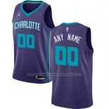 Maillot Charlotte Hornets Personnalise 17-18 Bleu