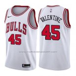 Maillot Chicago Bulls Denzel Valentine #45 Association 2017-18 Blanc