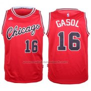 Maillot Chicago Bulls Pau Gasol #16 Retro Rouge