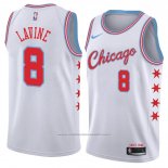 Maillot Chicago Bulls Zach Lavine #8 Ville 2018 Blanc