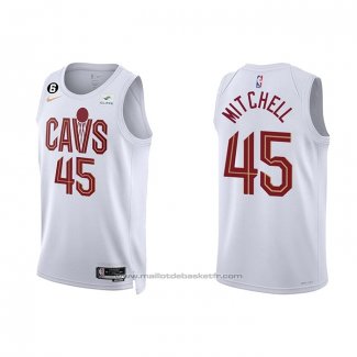 Maillot Cleveland Cavaliers Donovan Mitchell #45 Association 2022-23 Blanc