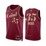 Maillot Cleveland Cavaliers Isaac Okoro #35 Ville 2023-24 Rouge