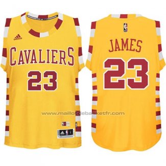 Maillot Cleveland Cavaliers LeBron James #23 Retro Jaune