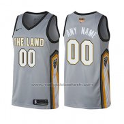 Maillot Cleveland Cavaliers Personnalise Ville 2017-18 Gris