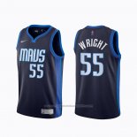 Maillot Dallas Mavericks Delon Wright #55 Earned 2020-21 Bleu