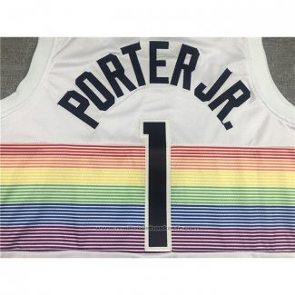 Maillot Denver Nuggets Michael Porter JR. #13 Association 2017-18 Blanc