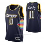 Maillot Denver Nuggets Monte Morris #11 Ville 2021-22 Bleu