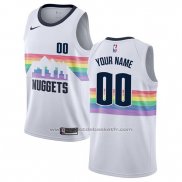 Maillot Denver Nuggets Personnalise Ville Edition Blanc