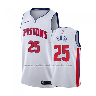 Maillot Detroit Pistons Derrick Rose #25 Association 2018-19 Blanc