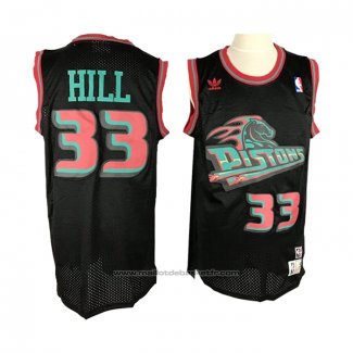 Maillot Detroit Pistons Grant Hill #33 Retro Noir