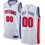 Maillot Detroit Pistons Personnalise 17-18 Blanc