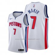 Maillot Detroit Pistons Thon Maker #7 Association Blanc