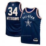 Maillot Enfant All Star 2024 Milwaukee Bucks Giannis Antetokounmpo #34 Bleu