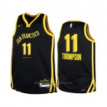 Maillot Enfant Golden State Warriors Klay Thompson #11 Ville 2023-24 Noir