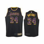 Maillot Enfant Los Angeles Lakers Kobe Bryant #24 Earned 2021-22 Noir