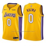 Maillot Enfant Los Angeles Lakers Kyle Kuzma #0 Icon 2017-18 Or