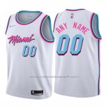 Maillot Enfant Miami Heat Personnalise 2017-18 Blanc