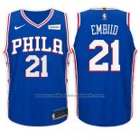 Maillot Enfant Philadelphia 76ers Joel Embiid #21 Icon 2017-18 Bleu