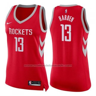 Maillot Femme Houston Rockets James Harden #13 Icon 2017-18 Rouge