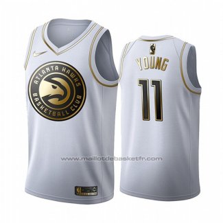 Maillot Golden Edition Atlanta Hawks Trae Young #11 2019-20 Blanc