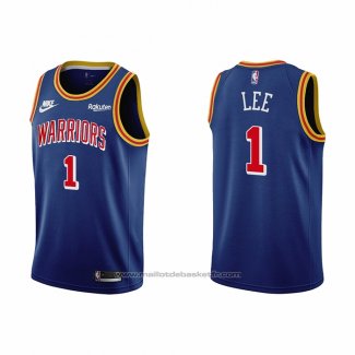 Maillot Golden State Warriors Damion Lee #1 75th Anniversary Bleu