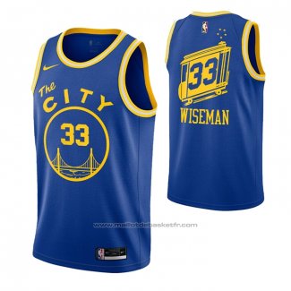 Maillot Golden State Warriors James Wiseman #33 Hardwood Classics 2020 Bleu