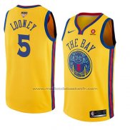 Maillot Golden State Warriors Kevon Looney Ville 2017-18 Or