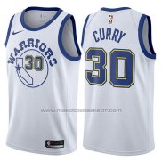Maillot Golden State Warriors Stephen Curry #30 Blanc 2017-18