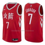 Maillot Houston Rockets Joe Johnson #7 Ville 2017-18 Rouge
