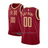 Maillot Houston Rockets Personnalise Ville 2018-19 Rouge