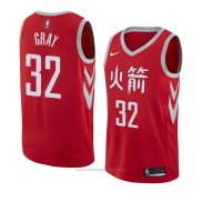 Maillot Houston Rockets Rob Gris #32 Ville 2018 Rouge