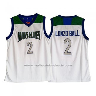 Maillot Huskies Lonzo Ball #2 Blanc