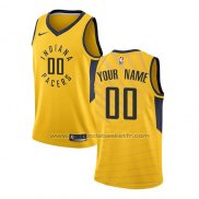 Maillot Indiana Pacers Personnalise Statement 2017-18 Jaune