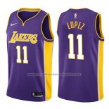 Maillot Los Angeles Lakers Brook Lopez #11 2017-18 Volet