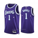 Maillot Los Angeles Lakers D'angelo Russell #1 Ville 2021-22 Volet