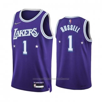 Maillot Los Angeles Lakers D'angelo Russell #1 Ville 2021-22 Volet