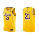 Maillot Los Angeles Lakers Joel Ayayi #21 75th Anniversary 2021-22 Jaune