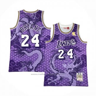 Maillot Los Angeles Lakers Kobe Bryant #24 Asian Heritage Throwback 1996-97 Volet